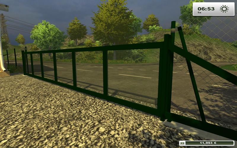 Chain link fence with sliding gate v1.0 - Modhub.us