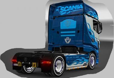 Scania R700 Blue Flame Skin