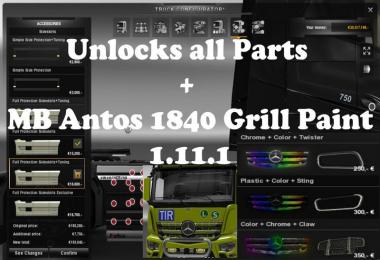 Unlocks all parts MB Antos v1.3