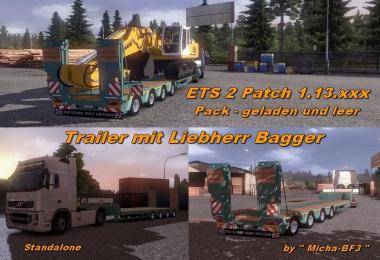 Trailer Pack with Liebherr excavator v1.13