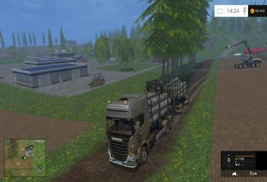 Scania R730 forest and trailer v1.0