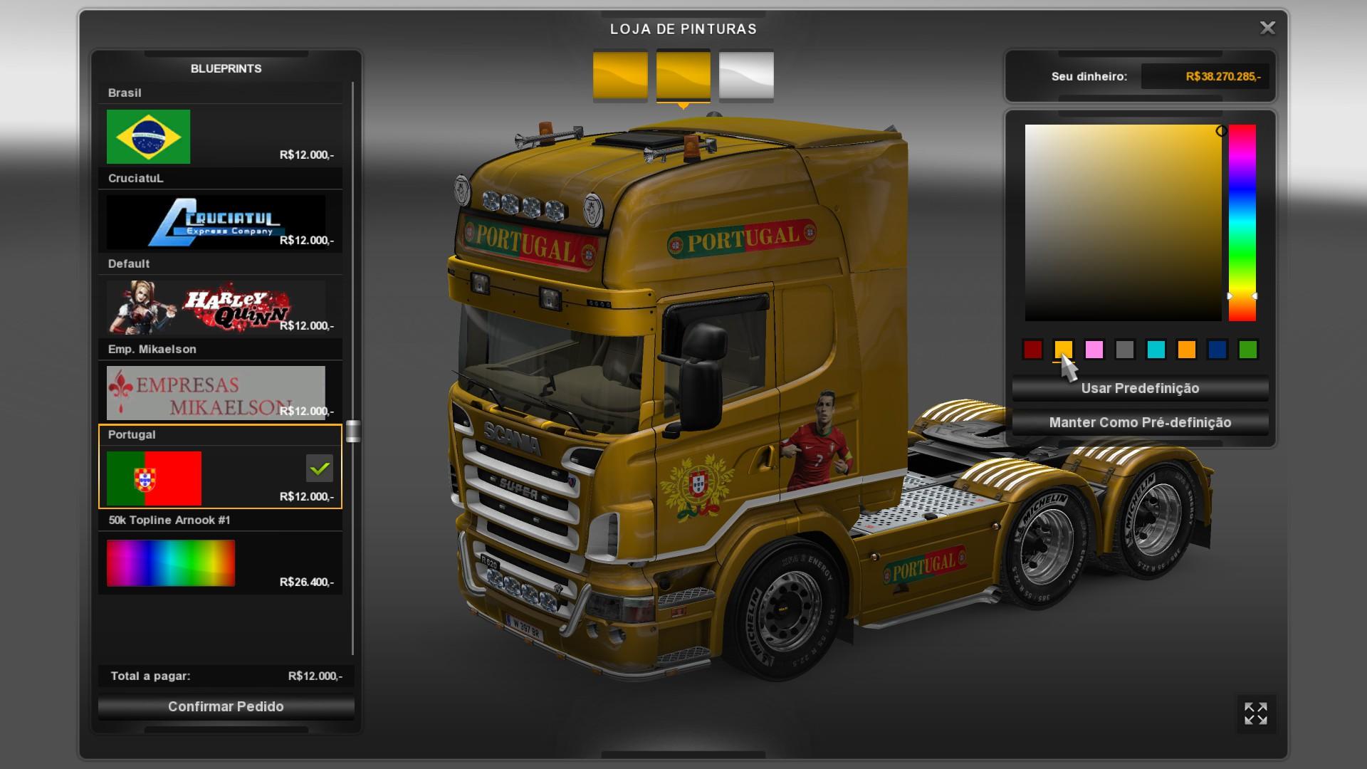 Scania R2008 50k Portugal Metallic Paint Job - Modhub.us