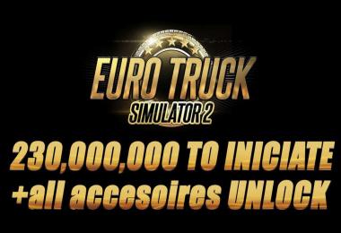230 millons to Iniciate + all accesoires unlock