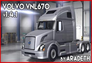 Volvo VNL 670 for ATS v1.4.1 by Aradeth