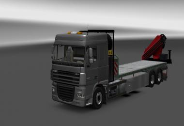 Daf xf flatbed with the trailer 1.23
