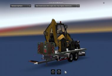 Daf xf flatbed with the trailer 1.23