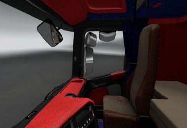 Scania R Blue Red Black Interior