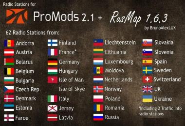 Radio Stations for Promods v2.1 + RusMap 1.6.3