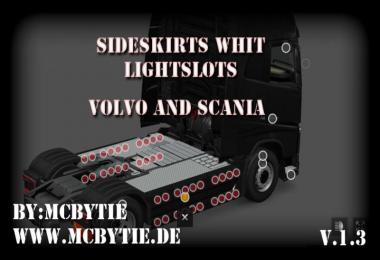 Siteskirts whit Lightslots fur Volvo und Scania v1.3