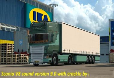 Scania V8 sound v9.0 with Crackle