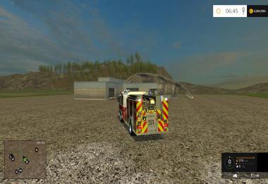 American fire truck with working hose v1.0