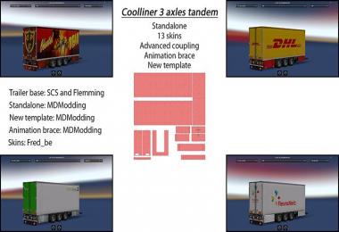 Trailer tandem coolliner 3 axles v1