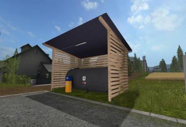 Gas station with shelter and night light v1.0