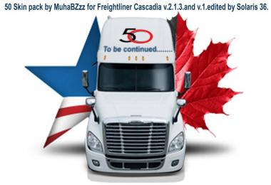 50 Skin Pack for Freightliner Cascadia V2.1.3 