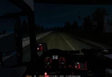 Changed the headlights of a truck and traffic