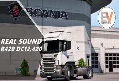 Real Sound Scania R, G DC12 420 EEV E5 Engine voice records v1.5