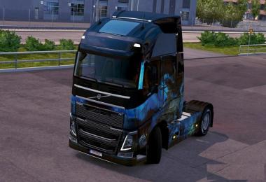 Remove the inscription at the top of the cab on the Volvo FH16 2012