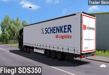 DB Schenker Logistics Skin for Fliegl SDS350 Mega Trailer UPDATED