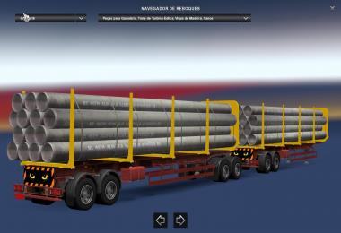 Cargo and Traffic Double Trailers for ETS2 1.28