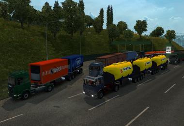 Cargo and Traffic double triple trailers for ETS2 v1.28