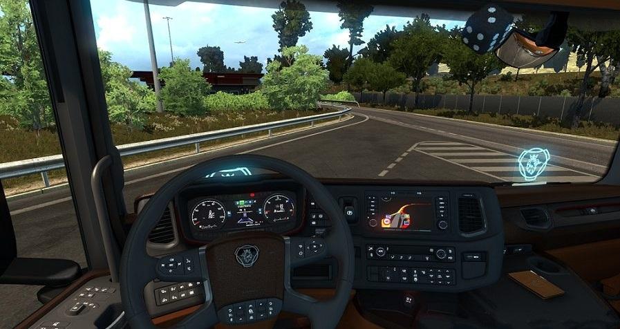 Interior Scania New Generation Black/Brown 1.30.x - Modhub.us