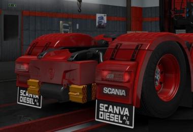 Scania Diesel mudflaps for Scania S & R v1.0