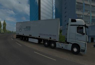 Mercedes Petronas Formula one Truck & Trailer skin