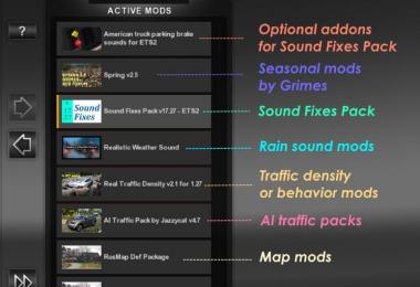Sound Fixes Pack v17.80 for ATS [1.29]