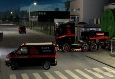 Mammoet Next Gen Scania S & R + Trailer + Escort Vans Skins