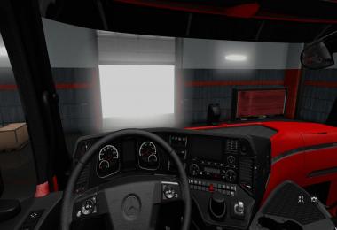 Red-Black the luxury HD interior Actros MP4 2014 v1.2