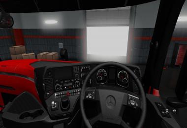 Red-Black the luxury HD interior Actros MP4 2014 v1.2