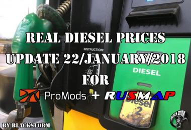 Real Diesel Prices Promods v2.25 & RusMap v1.8 (update 22-01-2018)