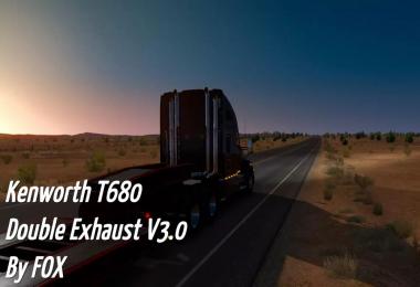 Kenworth T680 Double Exhaust v3.0 SP/MP