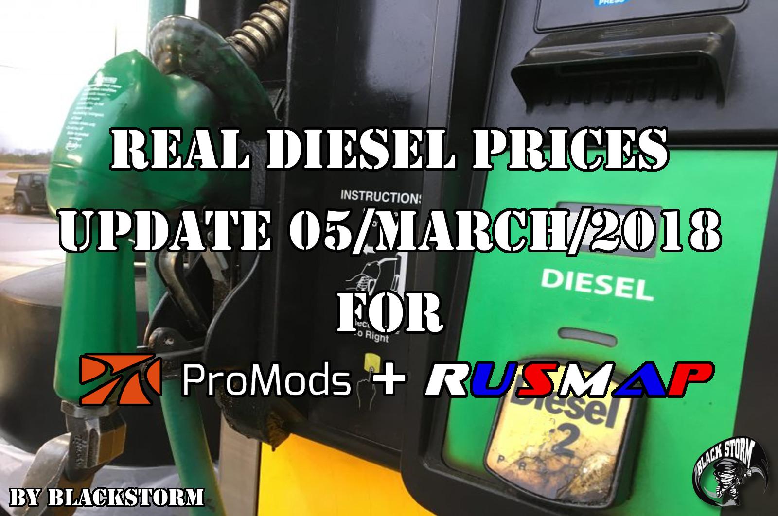 Real Diesel Prices Promods 2.26 & RusMap 1.8 (update 05-03-2018)