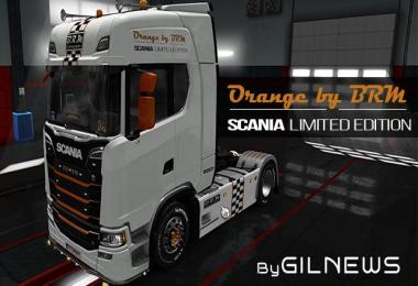 Scania S Limited Edition BRM White-Orange - By Gilnews 1.30