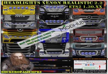 Headlights Xenon Realistic and Visors Rockeropasiempre v2.2