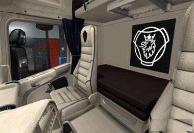 Scania RJL Alcantrara Beige Interior v1.0