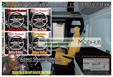 Interior package Scania R and S 2016 v1.1 ETS2 1.31.x