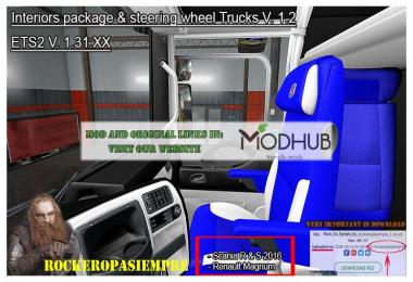 Interior package & steering wheel Trucks v1.2 By Rockeropasiempre