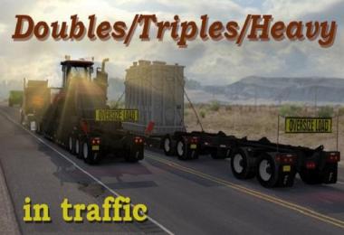 ATS Doubles/Triples/Heavy Trailers in Traffic 1.32
