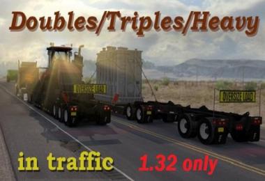Doubles/Triples/Heavy Trailers in Traffic for 1.32