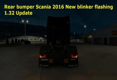 Rear Bumper Scania 2016 New blinker flashing 1.32.x