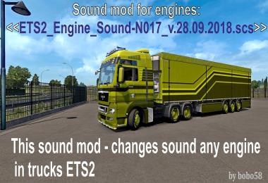 Sound mod for engines in trucks ETS2 1.32.x