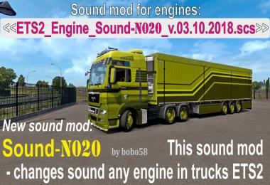 Sound mod for engines in trucks ETS2 1.32.x