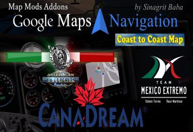ATS - Google Maps Navigation Normal & Night Map Mods Addons