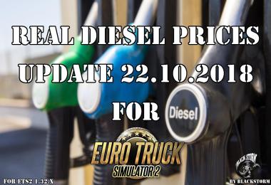 Real Diesel Prices for ETS2 map (upd.22.10.2018)