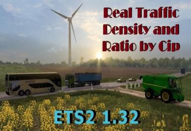 Real Traffic Density and Ratio ETS2 1.32.x