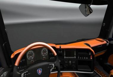 Scania Streamline Black Orange Interior Luxury V8 v1.0