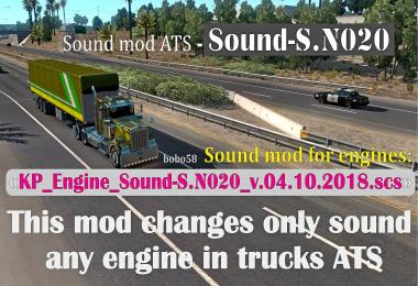 Sound mod for engines in trucks ATS 1.32.x
