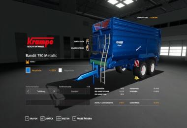 Krampe Bandit 750 - MetallicEdit 100000 liters v1.0
